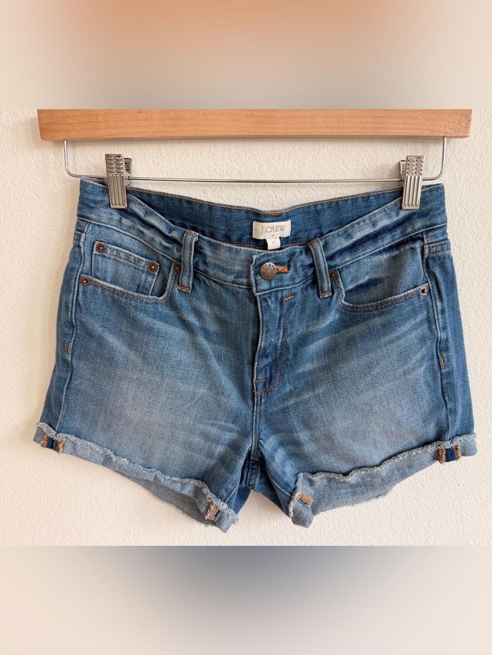 J. Crew Faded Blue Denim Cutoff Shorts